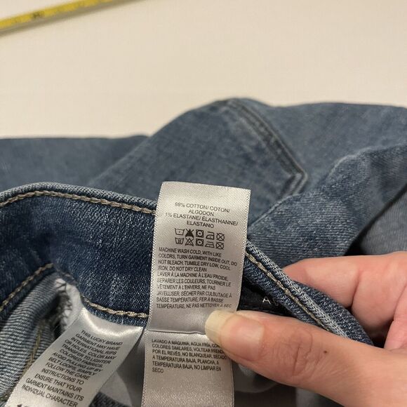 Lucky Brand Ava Skinny Jeans Women's 10/28R Medium Blue Stretch Denim Mid Rise - Picture 10 of 11